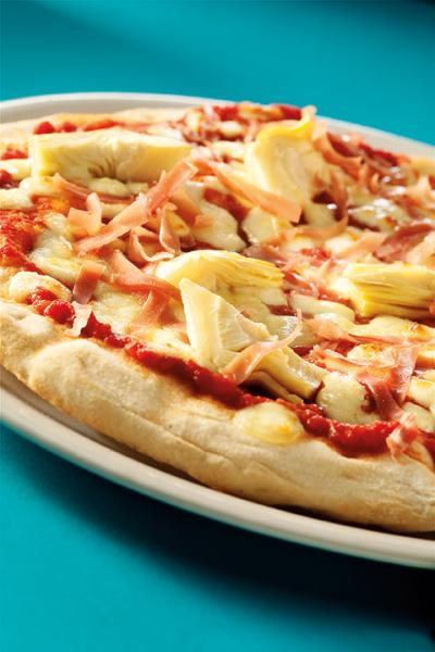 Pizza carciofi e crudo