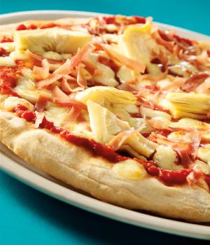 Pizza carciofi e crudo