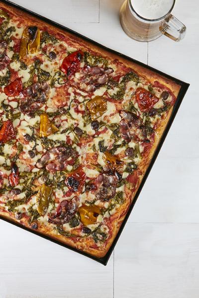 PIZZA WITH TURNIP TOPS