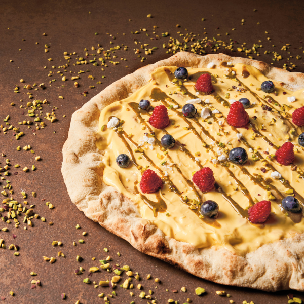 Pizza mascarpone e pistacchio