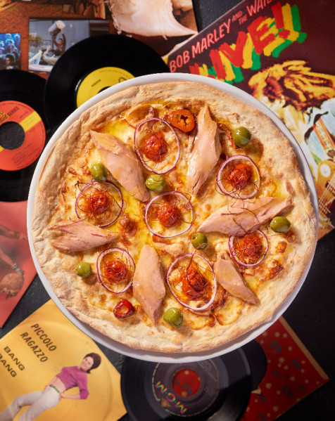 PIZZA 'NDUJA, TONNO E OLIVE