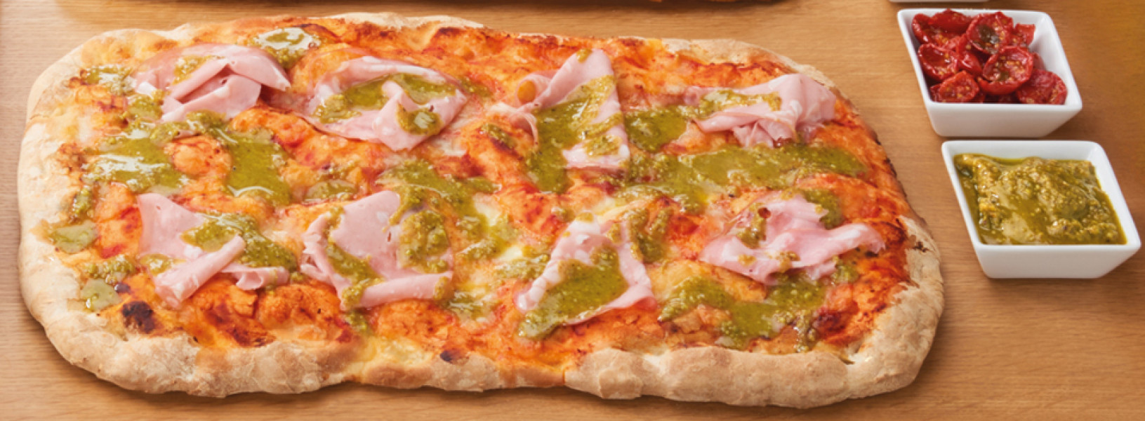 PIZZA WITH PISTACHIOS AND MORTADELLA