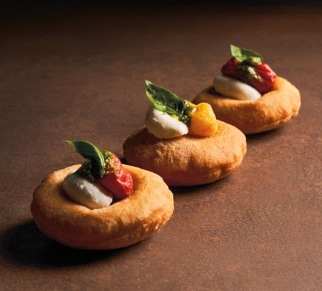 PIZZE FRITTE CON POMODORINI E PESTO