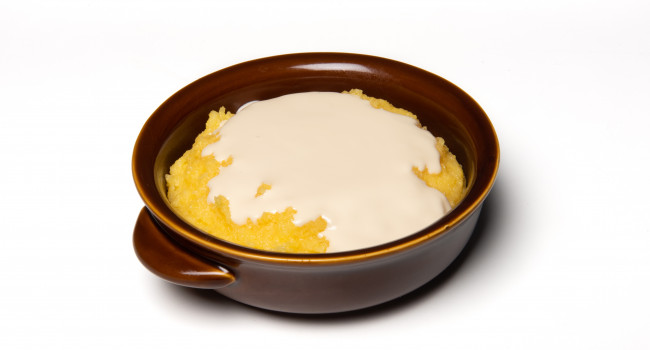 Polenta  with 5 cheeses sauce