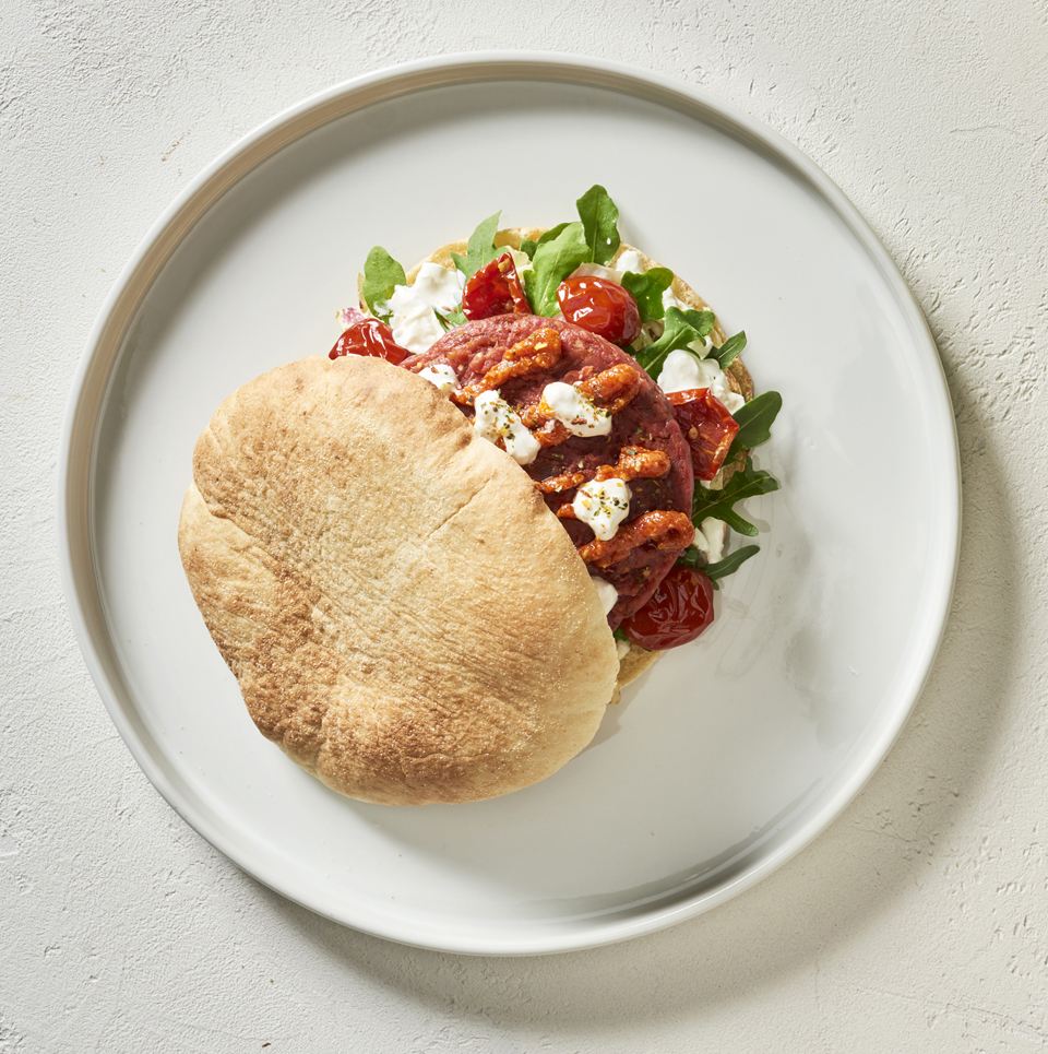 PUCCIA CON TARTARE DI MANZO