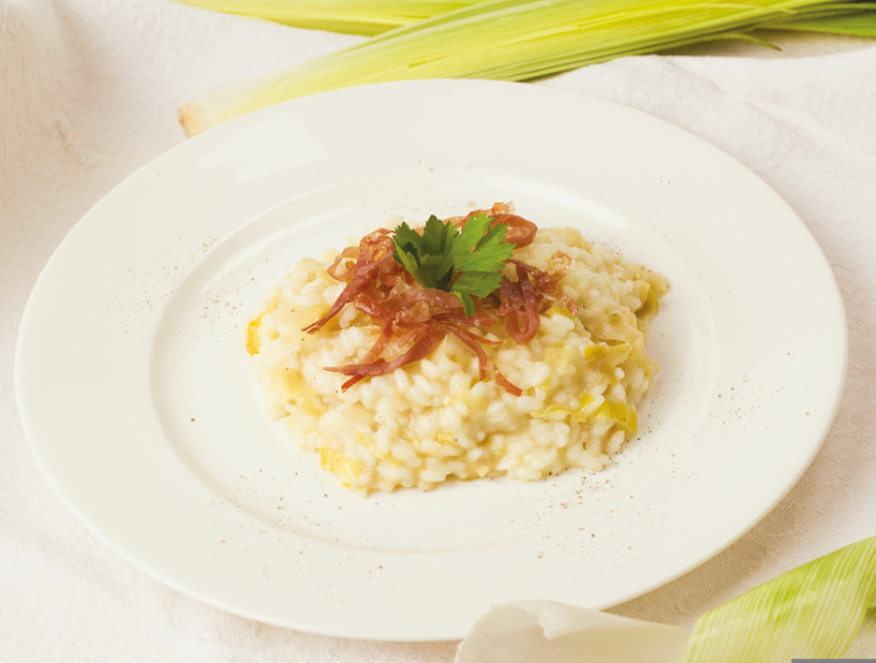 Risotto with leeks