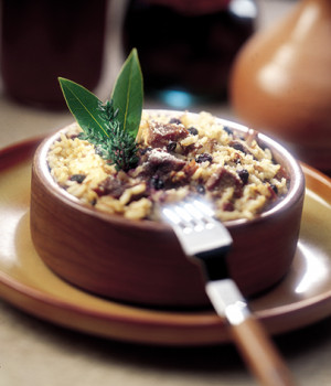 Risotto al cinghiale con mirtilli