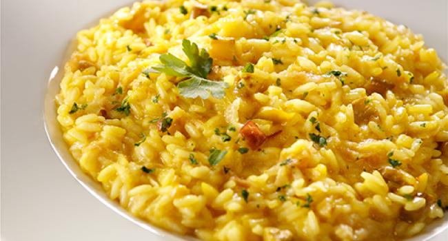 Risotto asparagi, pancetta e zafferano