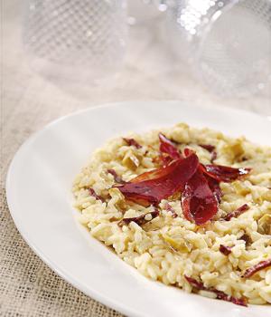 Risotto con asparagi e petto d'oca