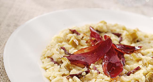 Risotto con asparagi e petto d'oca