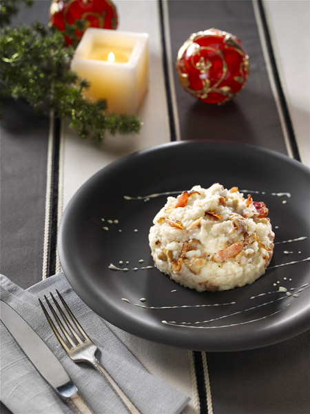 Risotto with guanciale and chestnuts