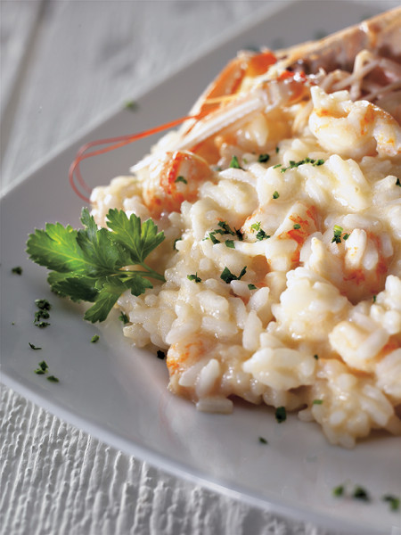 Risotto with scampi