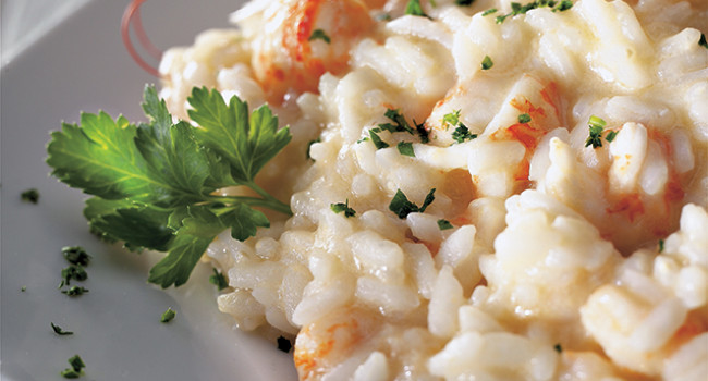 Risotto with scampi