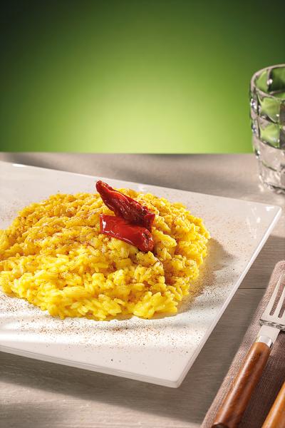 RISOTTO CON ZAFFERANO, SOLEGGIATI E LIQUIRIZIA