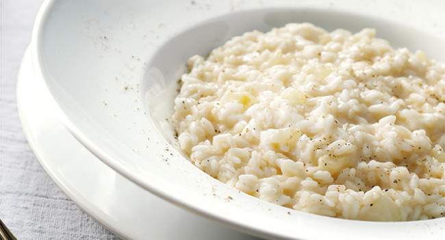 Risotto with pears and pecorino cheese