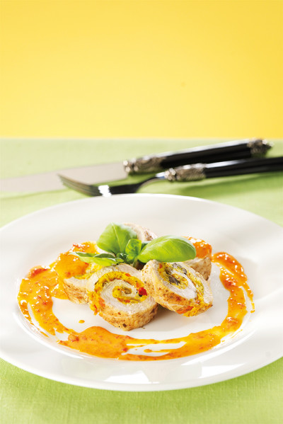 Rollè di verdure in salsa