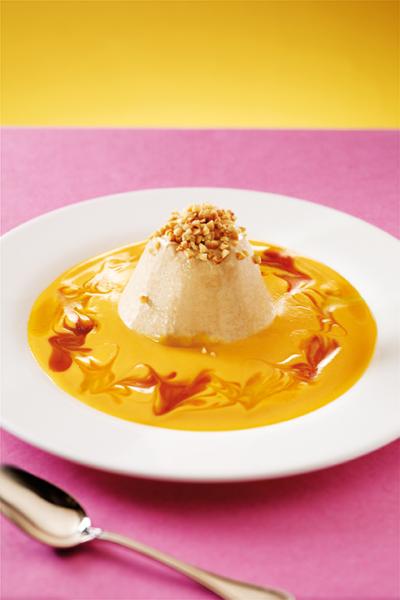 Semifreddo all'amaretto con crema di zucca