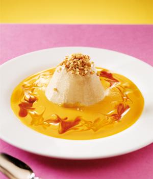 Semifreddo all'amaretto con crema di zucca