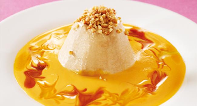 Semifreddo all'amaretto con crema di zucca