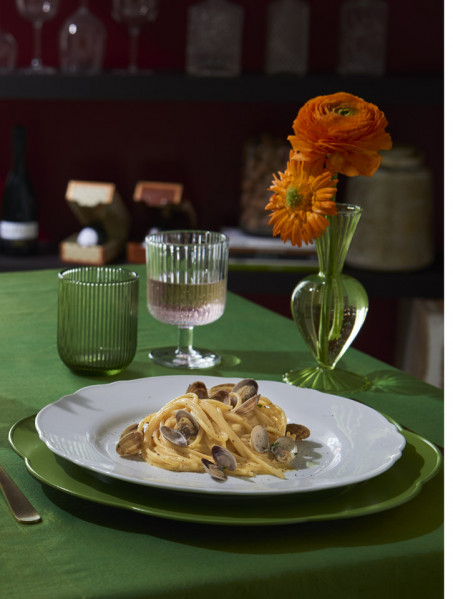 SPAGHETTONI ALLA CARBONARA E VONGOLE