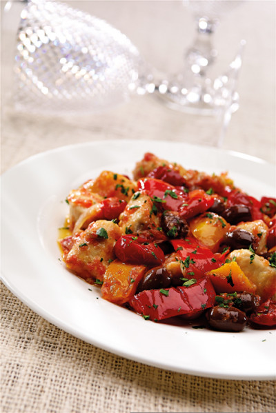 Spezzatino di tacchino alla mediterranea