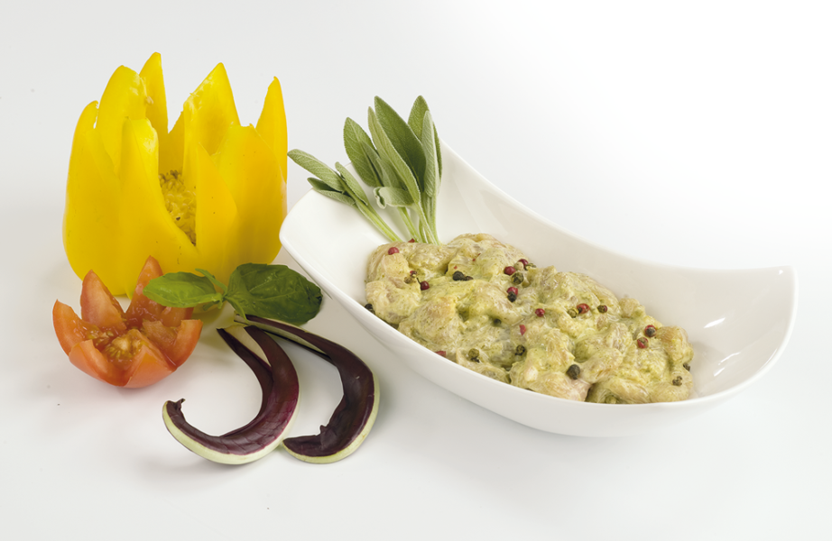 STRACCETTI DI POLLO CON CREMA DI SALVIA