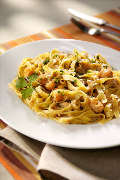 Tagliatelle ai carciofi e gamberetti