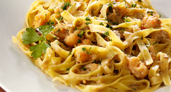 Tagliatelle ai carciofi e gamberetti