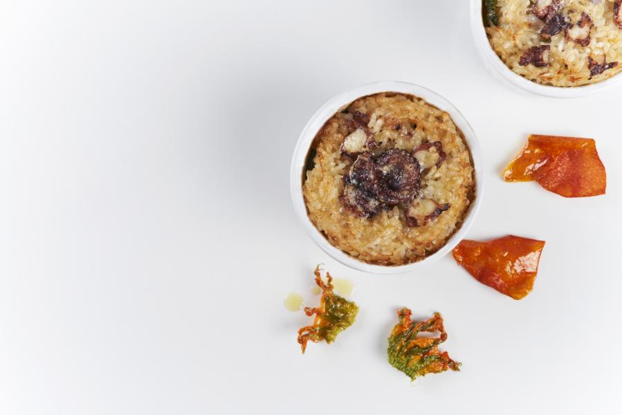 REIS-PASTETE MIT KARTOFFELN UND KRAKE