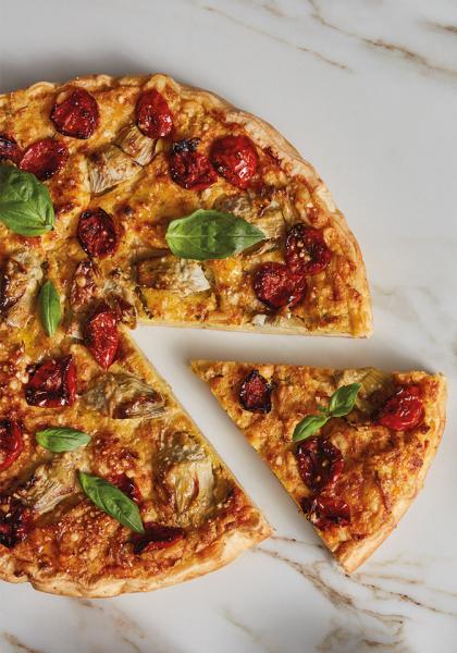 TORTA CARCIOFI, DORATI E PROVOLA