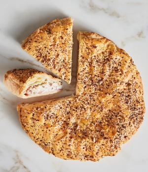 Tarte aux champignons des bois, Provola et graines