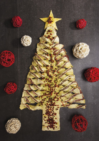 TORTA DI CARNE ALBERO DI NATALE