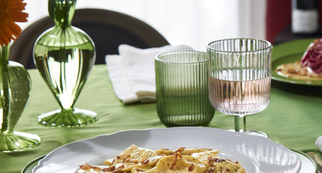 TORTELLI RIPIENI AI CARCIOFI CON CARBONARA E GUANCIALE