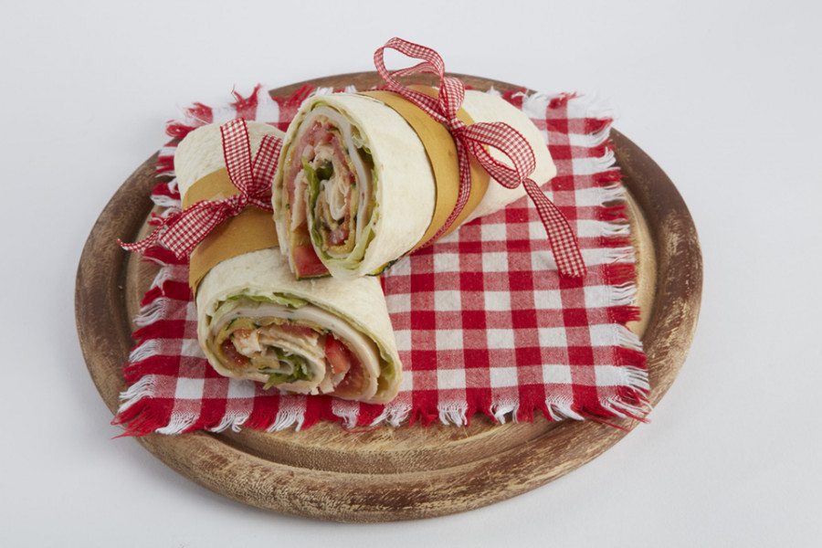 Tortillas crème de Parmesan, courgettes et dinde