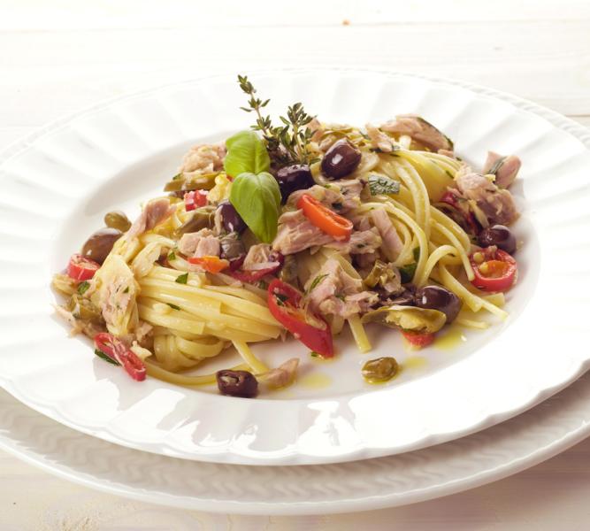Trenette tonno capperi e olive