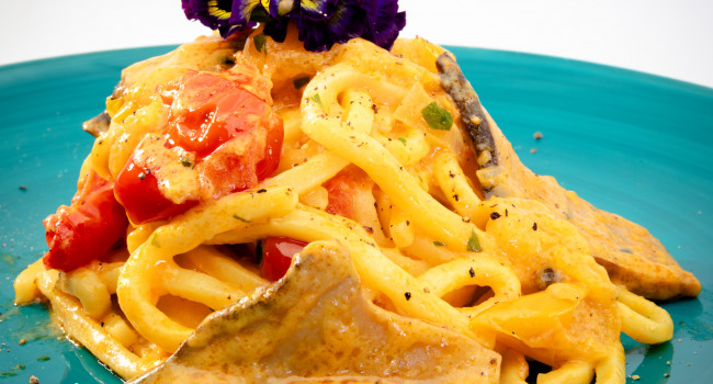 Troccoli con cardoncelli e Ragusano