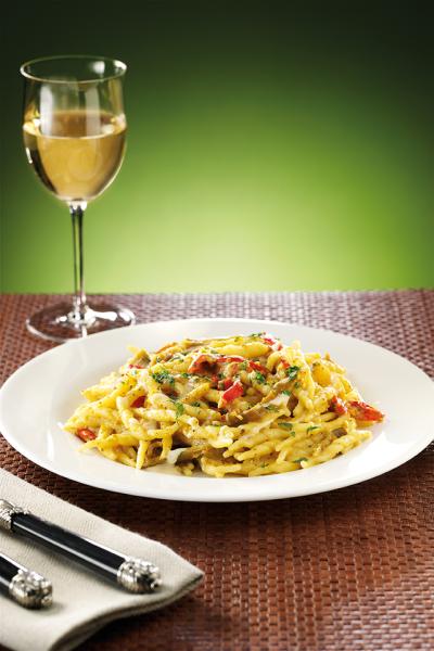 Trofie with mediterranean sauce