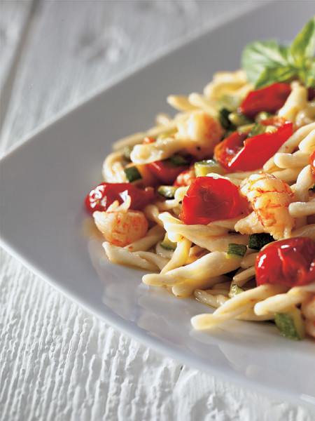 Trofie con mazzancolle e zucchine