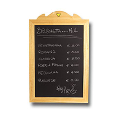 Chalkboard with wooden frame