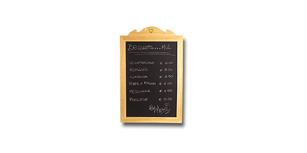 Chalkboard with wooden frame