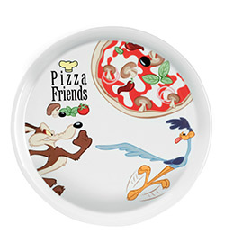 Wile E Coyote pizza plate