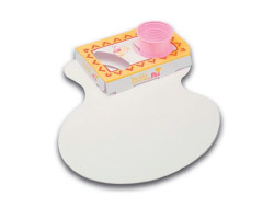 Takeaway bruschetta board with cup holder